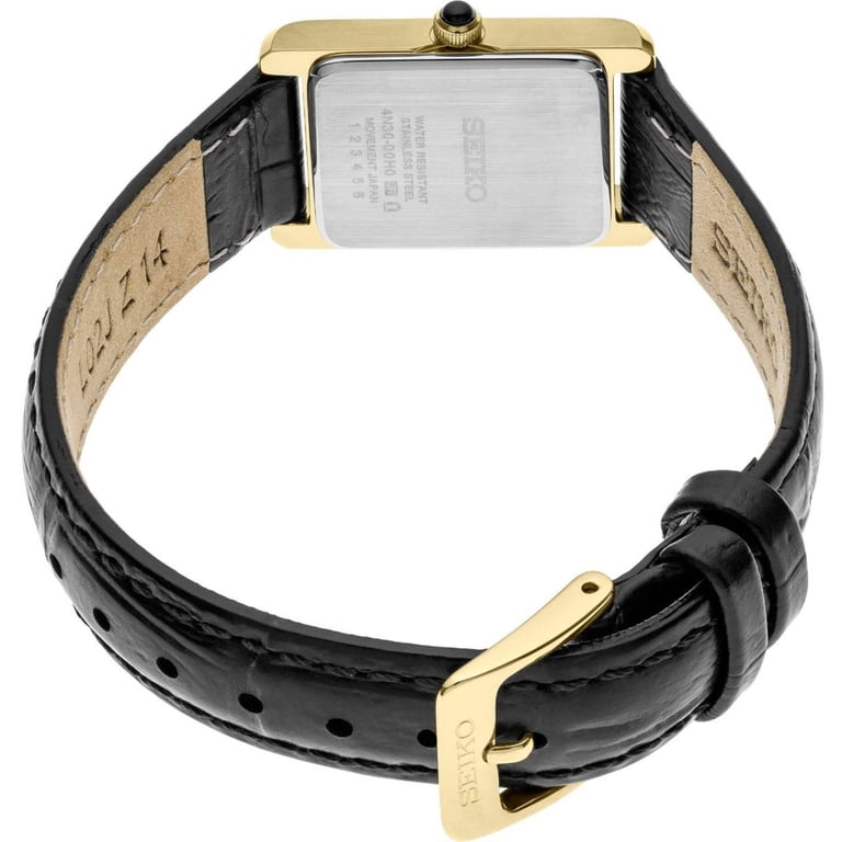 Seiko SWR054P1 Women's Essentials Yellow Gold Case Strap Watch