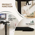 thumbnail image 5 of 63x55 inch L-Shaped Height Adjustable Standing Desk Electric Corner Table With Free Large Mouse Pad For Home Office Gaming（Black）, 5 of 9
