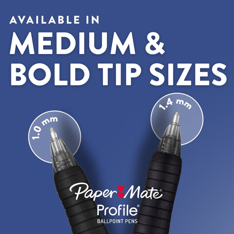 Paper Mate Profile Ballpoint Pen, Retractable, Bold 1.4mm, 8 Pack photo 7