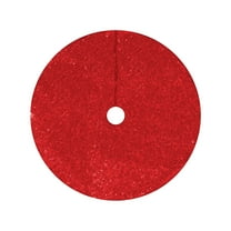Christmas Tree Skirt Red 24" Round Sparkly Sequin Tree Skirt Glitter Small Mat Ornaments Xmas Decorations for Holiday New Years Party Supplies