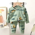 thumbnail image 5 of Conjuntos de Pijamas para bebés y niños, ropa de dormir de algodón para niños, Pijamas de invierno para niñas, Pijamas de gato de dibujos animados, camiseta + Pantalones, 2 uds., 5 of 5