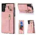 thumbnail image 1 of Feishell for Samsung Note 10, Case Wallet with Card Holder Functional Two Way Kickstand Durable Zipper Pocket RFID Blocking Leather Protective Leather for Samsung Galaxy Note 10, Pink, 1 of 12