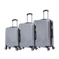 thumbnail image 1 of SWISS TRAVELLER / ABS Coque Rigide Léger Ensemble de 3 Pcs Valise Unisexe, Valise à 4 Roues Pivotantes (20”/24”/28”) - Titane Argent, 1 of 8