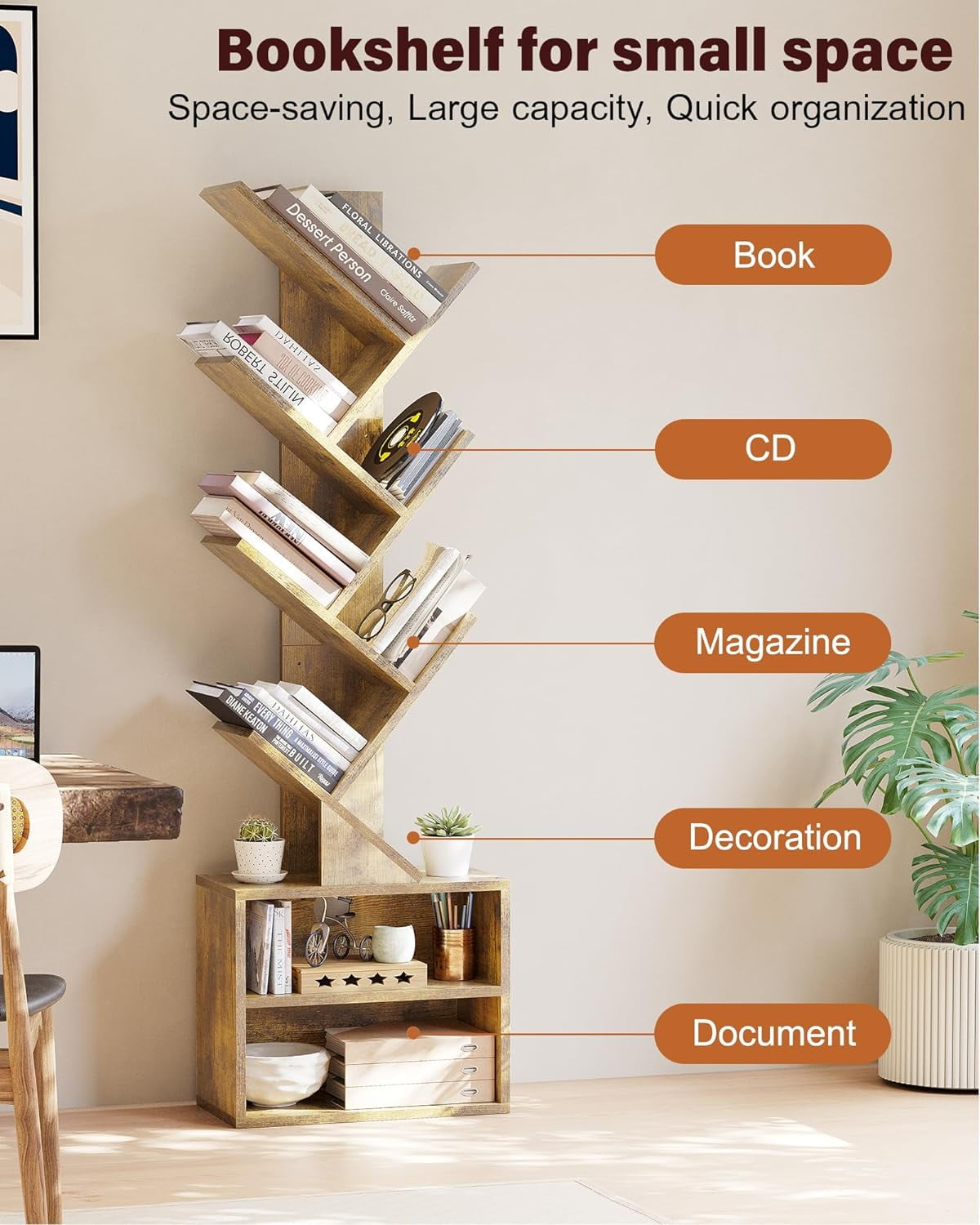 Small floor bookcase discount
