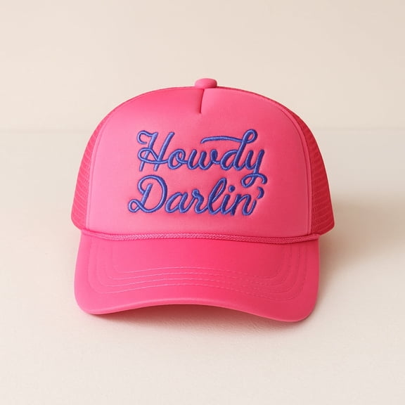 Howdy Darlin' Hot Pink Trucker Hat