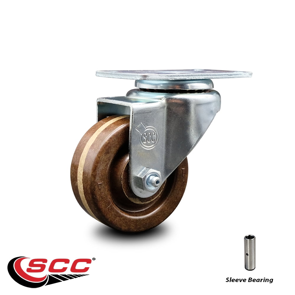3 Inch High Temp Phenolic Wheel Swivel Top Plate Caster Service Caster Brand