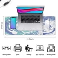 thumbnail image 5 of Ergonomic Blue & White Wave Gaming Mouse Pad - XL, Stitched Edges, Non-Slip, 5 of 7