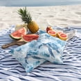 thumbnail image 5 of 2 Pack Outdoor Waterproof Throw Pillow Covers,Watercolor Blue Marine Sea Turtle Decorative Square Patio Pillowcases for Chair Couch Sofa 16x16in, 5 of 9