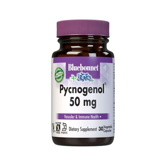 Bluebonnet Nutrition Pycnogenol 50mg - For Vascular and Immune Health* - 30 Count