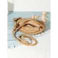 thumbnail image 3 of Women's Boho Fringe Cut Out Straw Shoulder Bag Woven Crossbody Bag, 3 of 5