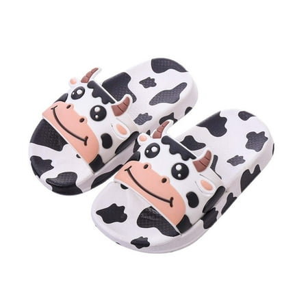 

Odeerbi Reduced Family Matching Cow Slippers Women Anti-Slip Sandals Open Toe Summer Slippers Casual Beach Shoes