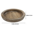 thumbnail image 2 of PAMINGONO 1Set Rustic Wood Tray Small Trays Decorative Coffee Round for Dining Table 8.06X8.06X0.98in, 2 of 8