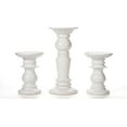 thumbnail image 4 of Hosley Set of 3 Black Ceramic Vases & Set of 3 Ceramic White Pillar Candle Holders, 4 of 6