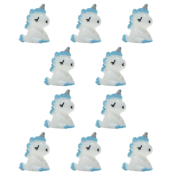 10 Pcs Models Small Glass Container Animals Mini Unicorn DIY Figurines Simulation Dream Resin