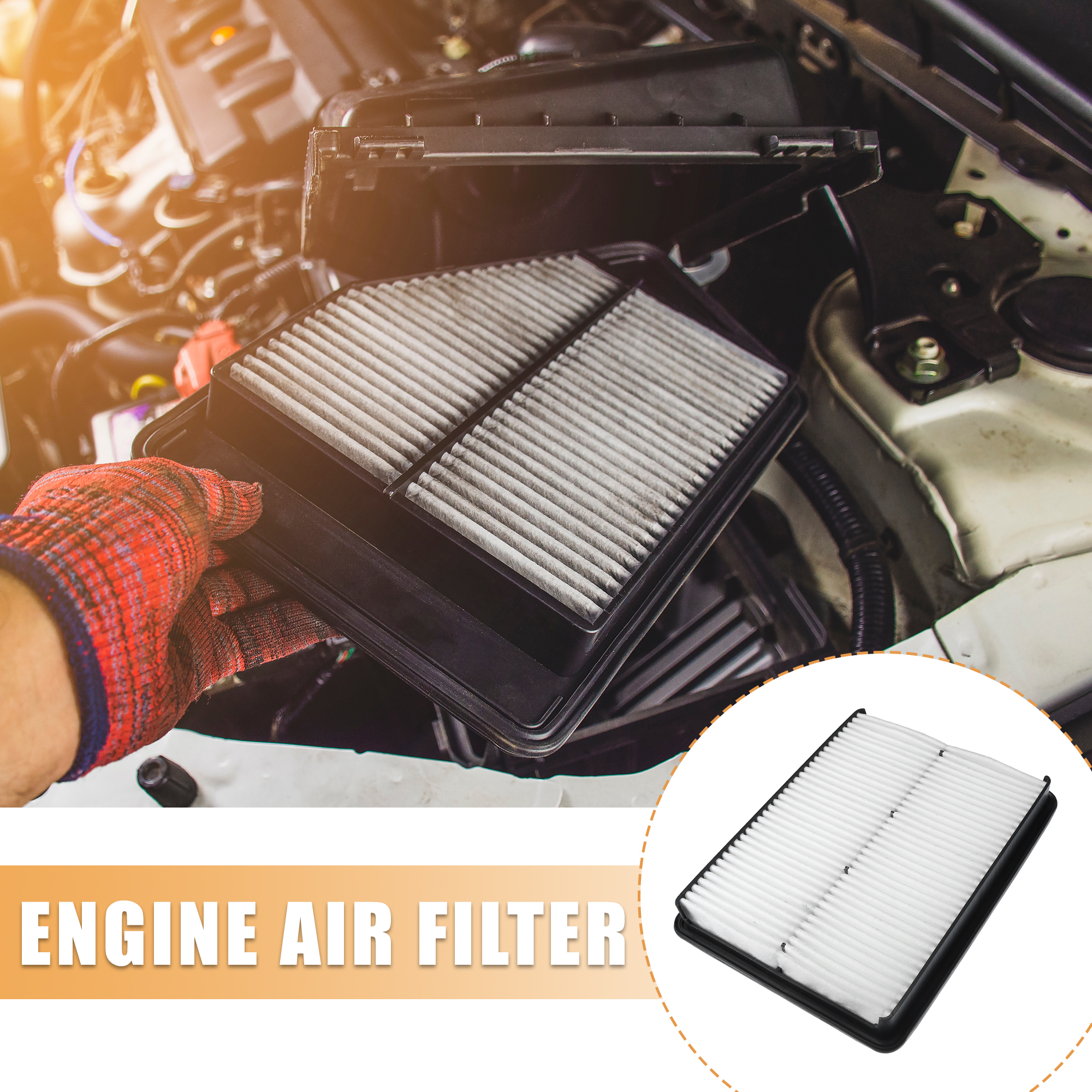 Unique Bargains Car Engine Air Filter EAF039 CA11500 for Hyundai Santa Fe for Kia Sorento