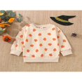 thumbnail image 3 of Pull Bébé Halloween Col à Manches Longues Pull Citrouille/fantôme, 3 of 9