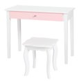 thumbnail image 4 of Costway Kids Vanity Set Princess Makeup Dressing Play Table Set W/Mirror-White, 4 of 8
