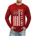 thumbnail image 5 of 250Th Anniversary Usa Sporty Long Sleeve T Shirt Athletic Crew Neck 250Th Graphic Tees Men Red S, 5 of 5
