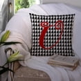 thumbnail image 3 of Letter U Initial Monogram - Houndstooth Black Fabric Decorative Pillow, 3 of 4