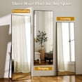 thumbnail image 3 of BEAUTYPEAK 59"x 16" Full Length Mirror Rectangle Body Dressing Floor Standing Mirrors, Black, 3 of 8