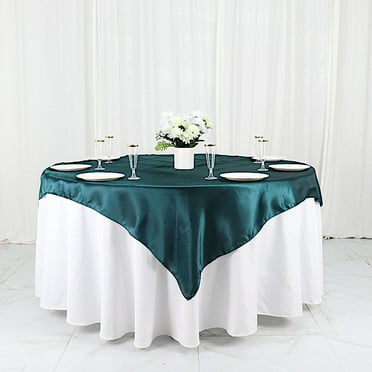 Your Chair Covers - 90 Inch Square Satin Table Overlay Blush - Walmart.com