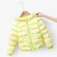 thumbnail image 2 of Mercatoo Winter Shiny Hooded Puffer Jacket for Kids Toddler Girls Long Sleeve Zip Up Down Outwear Lightweight Warm 5t Winter Cost, 2 of 4