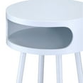 thumbnail image 5 of Sonria Natural White Round Accent Table Modern Storage Side Table for Home Decor, 5 of 5