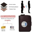 thumbnail image 2 of Étui pour Cartes de Crédit Protection Rfid Porte-Cartes Portefeuille Femme Cuir avec 12 Cartes 4 Fenêtres d'Identité et 2 Compartiments de Poche pour Pièces d'Argent Portefeuille Femme Petit Portefeuille Femme, 2 of 7