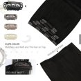 thumbnail image 4 of Moresoo Clip On Hair Extensions Human Hair Black 10Inch Short Hair Extensions Clip In Human Hair Natural Black Clip In Hair Extensions Off Black #1B 5Pieces 70Grams, 4 of 5