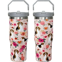 Beagle Gifts 30oz Stainless Steel Beagle Tumbler - Insulated Travel Coffee Mug for Dog Lovers