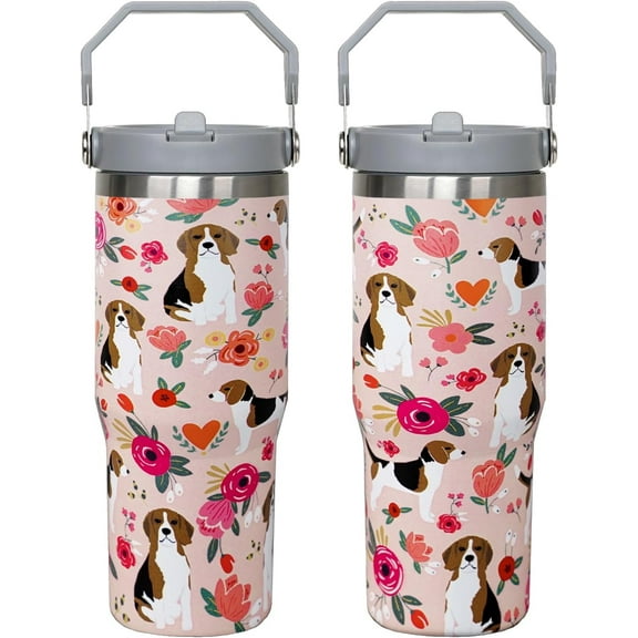 Beagle Gifts 30oz Stainless Steel Beagle Tumbler - Insulated Travel Coffee Mug for Dog Lovers