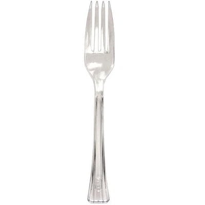 EcoQuality Disposable Plastic Clear Forks Bag - Great for Events, Kitchen, Office, Togo, Lunch, Cafeterias, Restaurants (240)