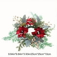 thumbnail image 2 of JWshufel Christmas Garland Christmas Decorations for Candle Centerpiece with Biomimetic Materials Suit for Tabletop and Indoor Use Long Lasting Festive Home Decor 9.8x9.8x3.9in Green, 2 of 7