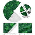 thumbnail image 2 of FMSHPON Clover Leaves Shamrock Xmas Christmas Tree Skirt Stand Mat for Holiday Party Decoration Indoor Outdoor 36 inches, 2 of 6