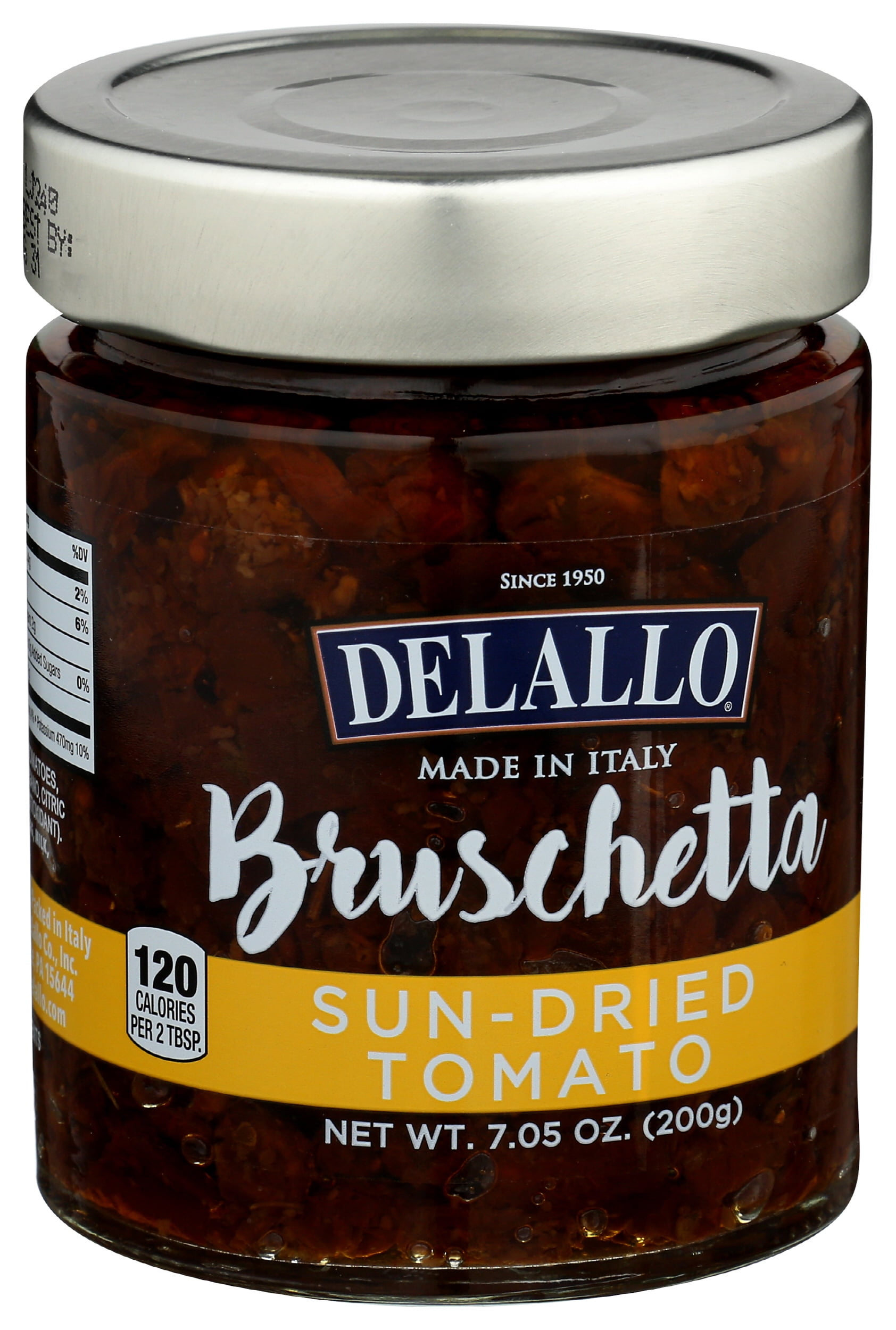 (Pack of 6), Delallo Sun-Dried Tomato Bruschetta, 7.05 oz