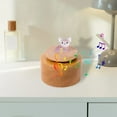 thumbnail image 4 of Xecvkr Mini Round Wooden Music Box with Rotating Top Glow in the Dark Cat Design Decorative Jewelry Box Musical Gift for Children Adults, 4 of 6