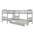 thumbnail image 3 of Hommoo Twin L-Shaped Bunk Bed with Trundle, Loft Bed for Kids, Gray, 3 of 7