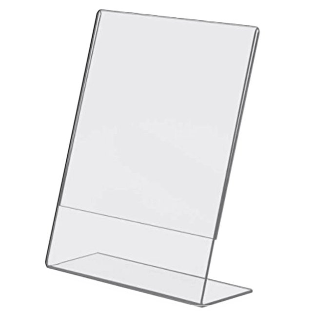 Juego de 3 expositores de mesa, 14,8 x 21 x 6,3 cm, acrílico transparente