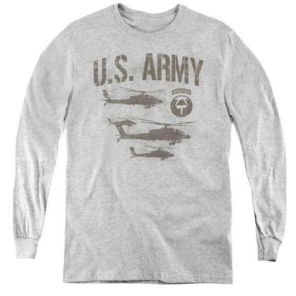 Army Airborne Youth Long Sleeve T-Shirt Tee Athletic Heather