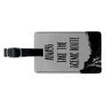 thumbnail image 1 of Always Take the Scenic Route Hiking Travel Rectangle Leather Luggage Card Suitcase Carry-On ID Tag, 1 of 7