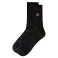 thumbnail image 3 of MeMoi Women's Rose Embroidered Crew Socks - Womens - Female, 9-11, Navy, 3 of 3