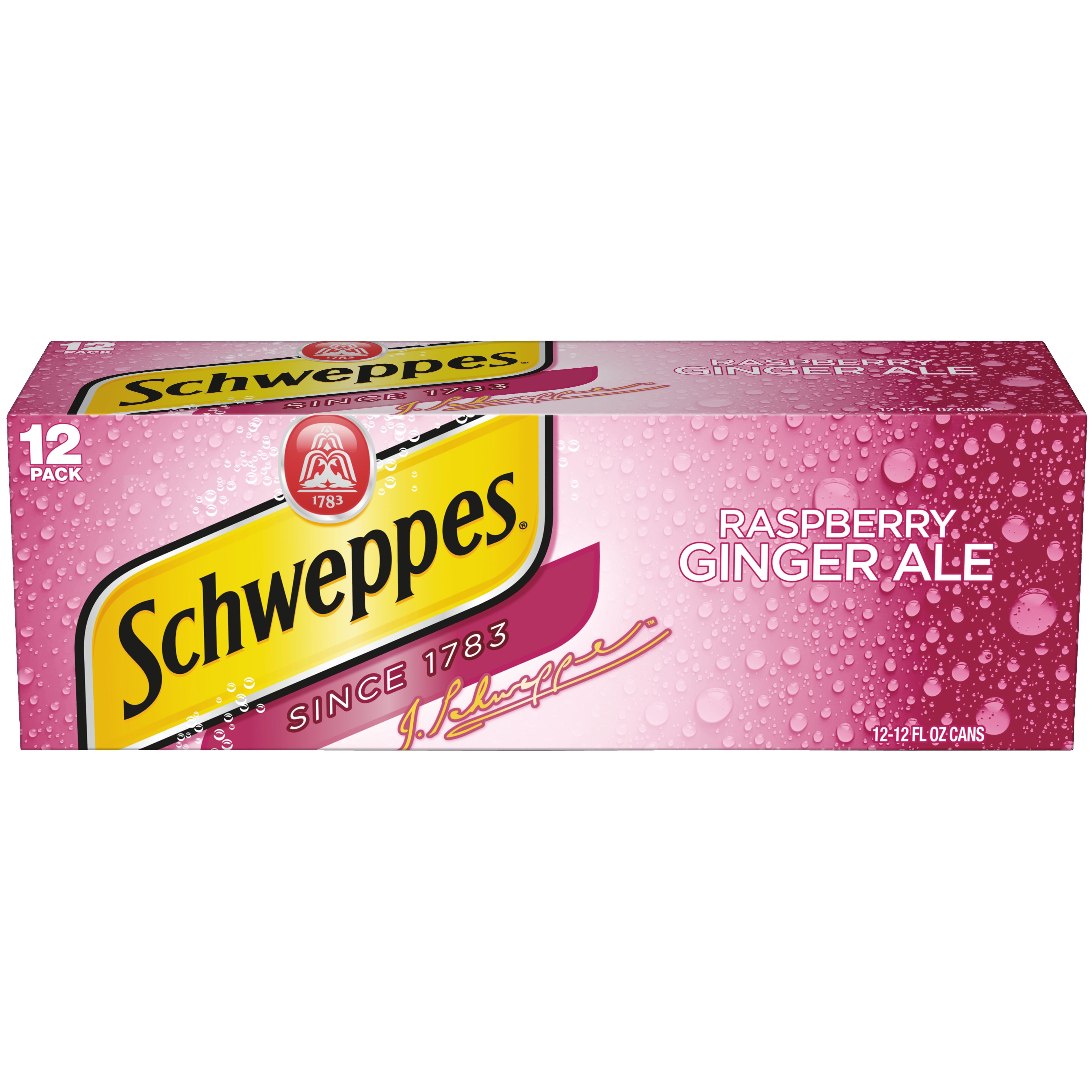 Schweppes Raspberry Ginger Ale, 12 Fl Oz, 12 Pack - Walmart.com