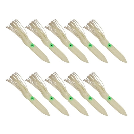 10Pcs Fishing Squids Skirts Octopuses Lure Soft Fishing Baits Saltwater Trolling Lure Artificial Baits Tackle