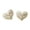 White, variant on Grandest Birch Women\'s Zebra Crystal Rhinestone Heart Shape Ear Stud Earrings Jewelry Alloy + Rhinestone White