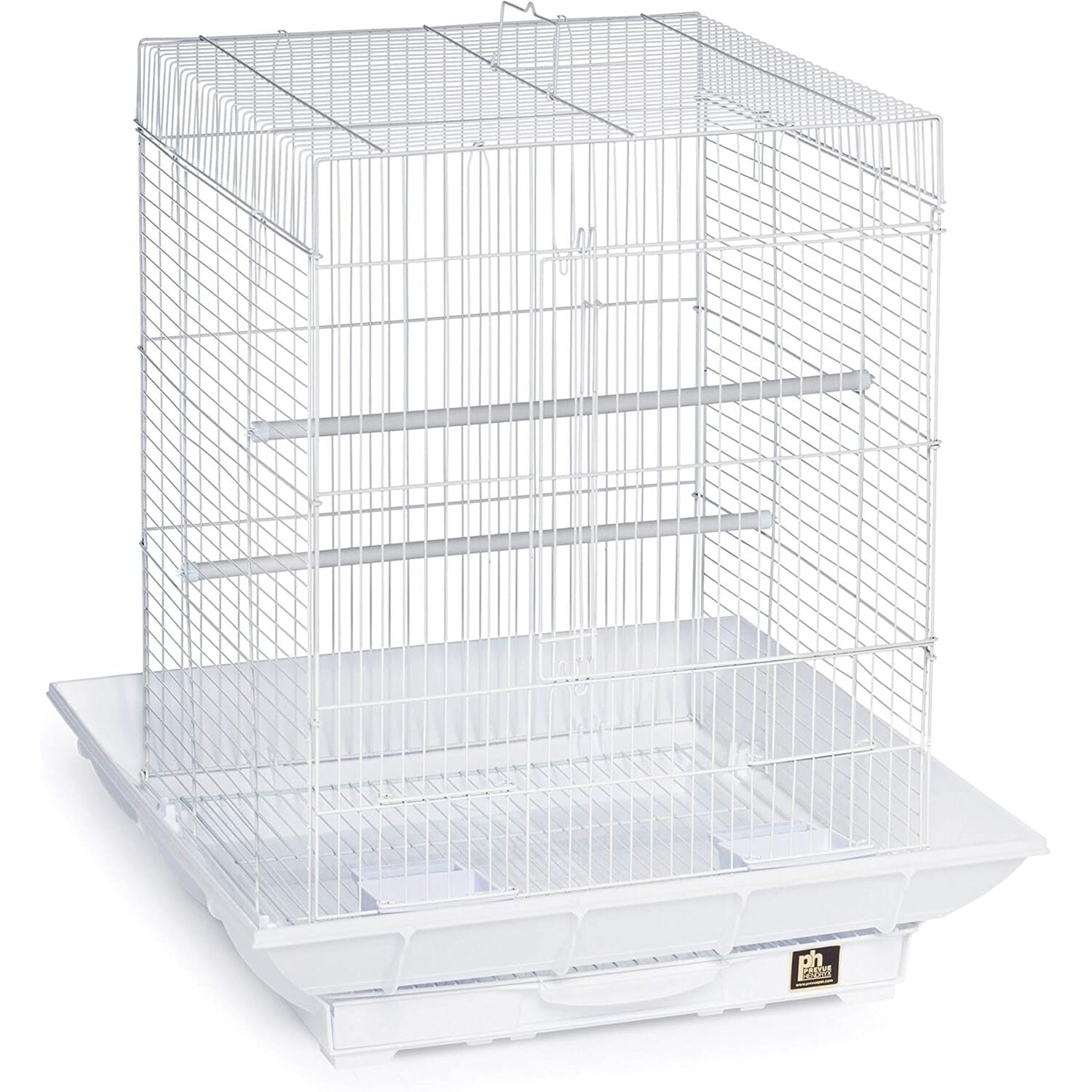 HomeStock Mountain Majesty Clean Life Bird Cage with Spacious Interior, Durable Build, Easy-to-Clean Features, and Secure Design for Birds' Comfort-Color:Red