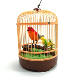 Singing Chirping Bird In Cage with Realistic Sounds Movements Caged Bird Toy for Kids Children Birthday Gift Festival Decoration Animal Toy Walmart