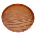 thumbnail image 1 of Bandeja redonda de Madera natural Nikou 24 cm color Marrón, 1 of 12