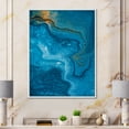 thumbnail image 2 of Abstract Blue Marble Composition II 12 in x 20 in Framed Painting Canvas Art Print, by Designart, 2 of 5