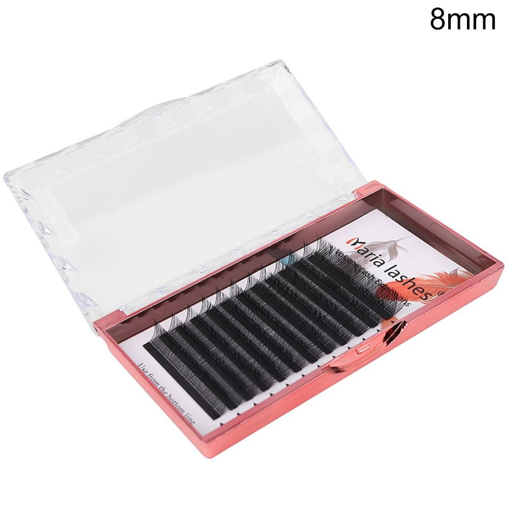 12 Rows Colorful Natural Curly Fake Eyelashes Super Soft Fairy