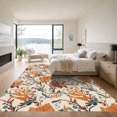thumbnail image 3 of ODIKA 5'x7' Machine Washable Non-Slip Area Rug, Vintage Inspired Marine Highlighting Seashells and Ocean Ripples High Traffic Rug, Beige, 905970, 3 of 7